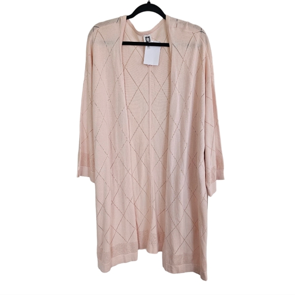 Anne Klein. Women's Open Front Cardigan. Light Pale Pink. Size 2X. NWT. - Picture 2 of 9